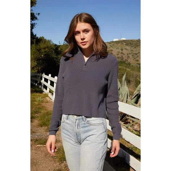 Brandy Melville Cazey Half-Zip Sweater - Picture 3 of 4